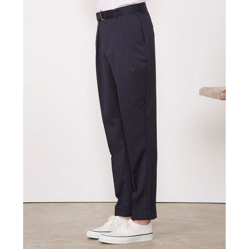 Tlg Pants Pierre Pts Itl Pinstripe Wool - Navy/White