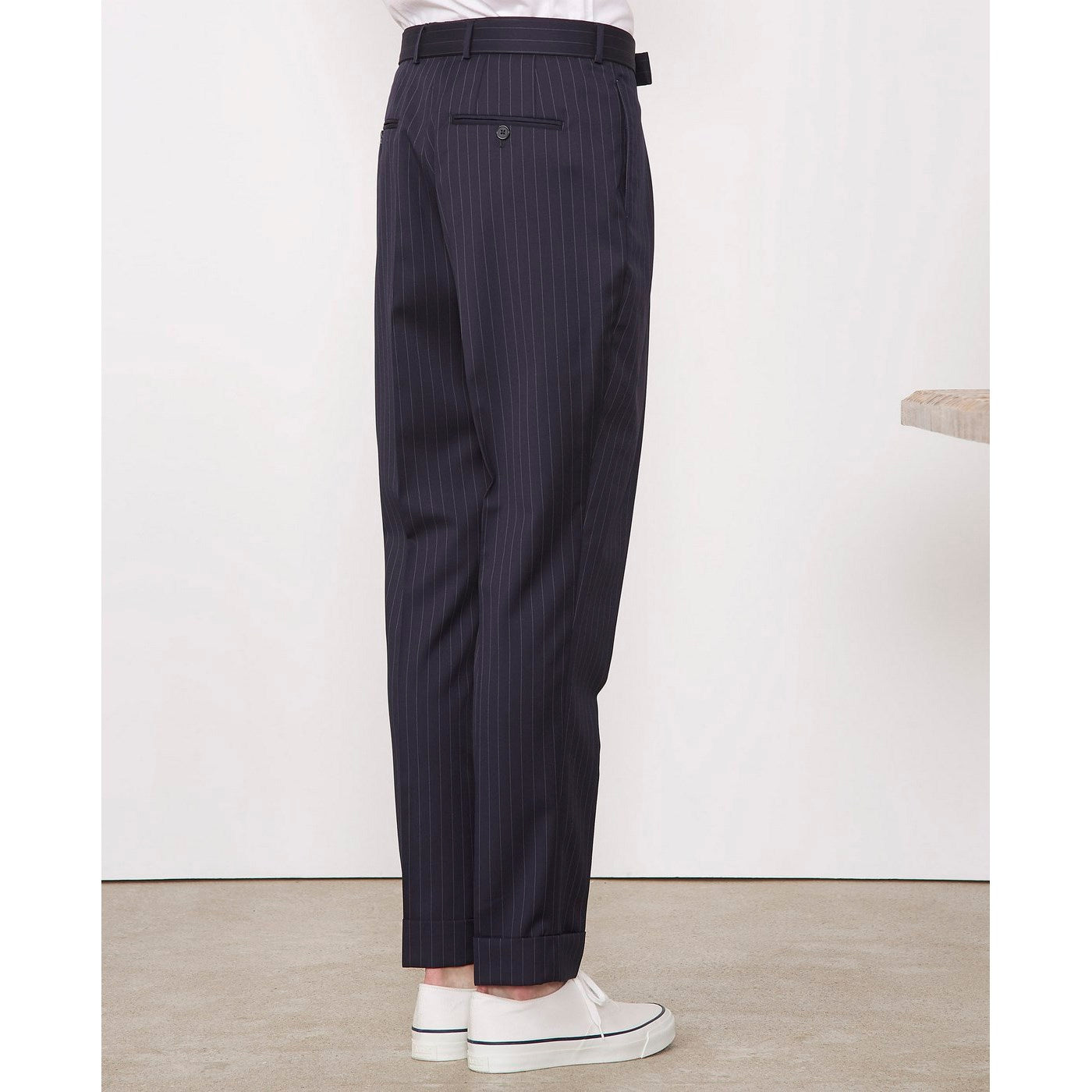 Tlg Pants Pierre Pts Itl Pinstripe Wool - Navy/White