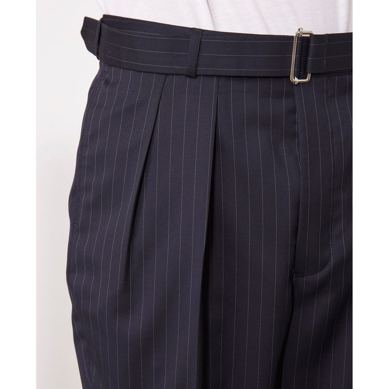 Tlg Pants Pierre Pts Itl Pinstripe Wool - Navy/White