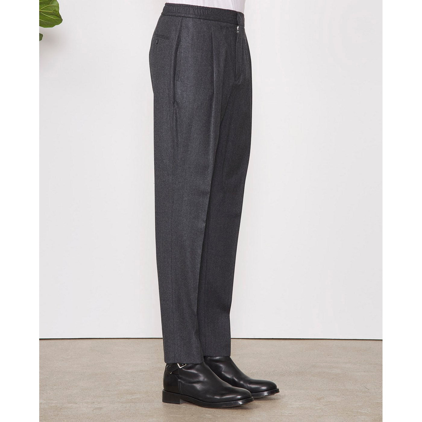 Tlg Pants Drew Pants Itl Worsted Wool - Dark Grey