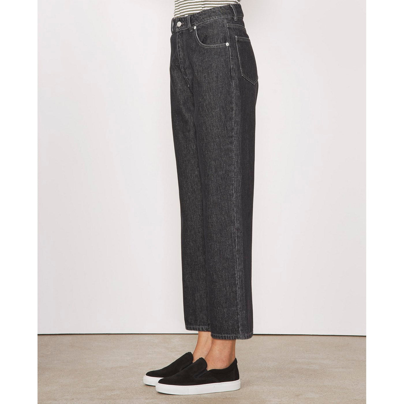 Jeans Ariane Washed Co Strait Denim - Black