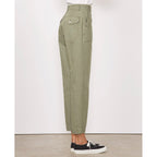 Saskia Pleat Pants - Light Olive - Women's