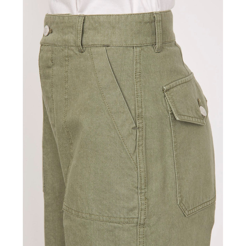 Saskia Pleat Pants - Light Olive - Women's