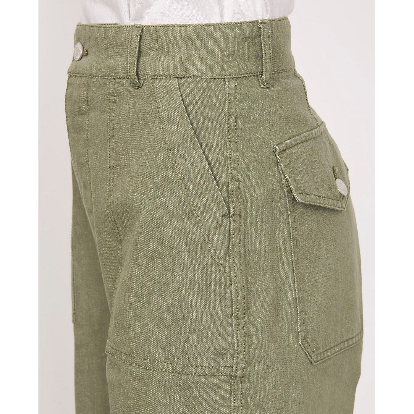 Saskia Pleat Pants - Light Olive - Women's