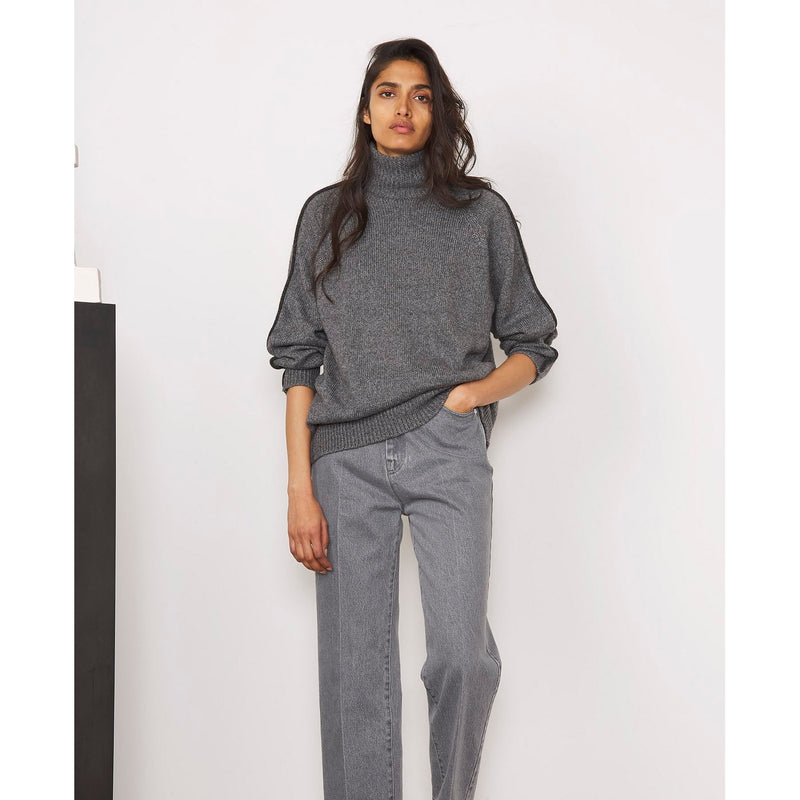 Maeva Sweater - Grey/Dark Grey - Woman