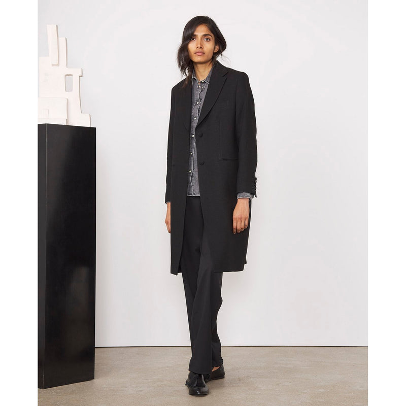 Manteaux Auriane Coat Itl Wool Twill - Black
