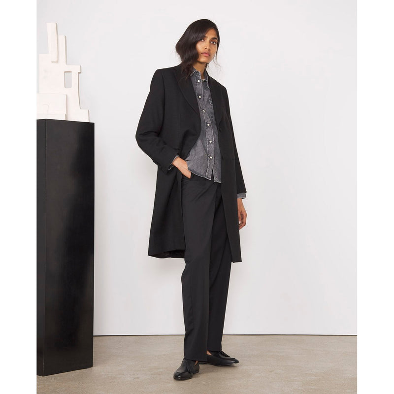 Manteaux Auriane Coat Itl Wool Twill - Black