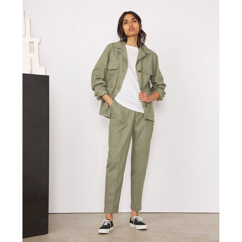 Blouson Claire Jkt Org Recylc Co Denim - Light Olive