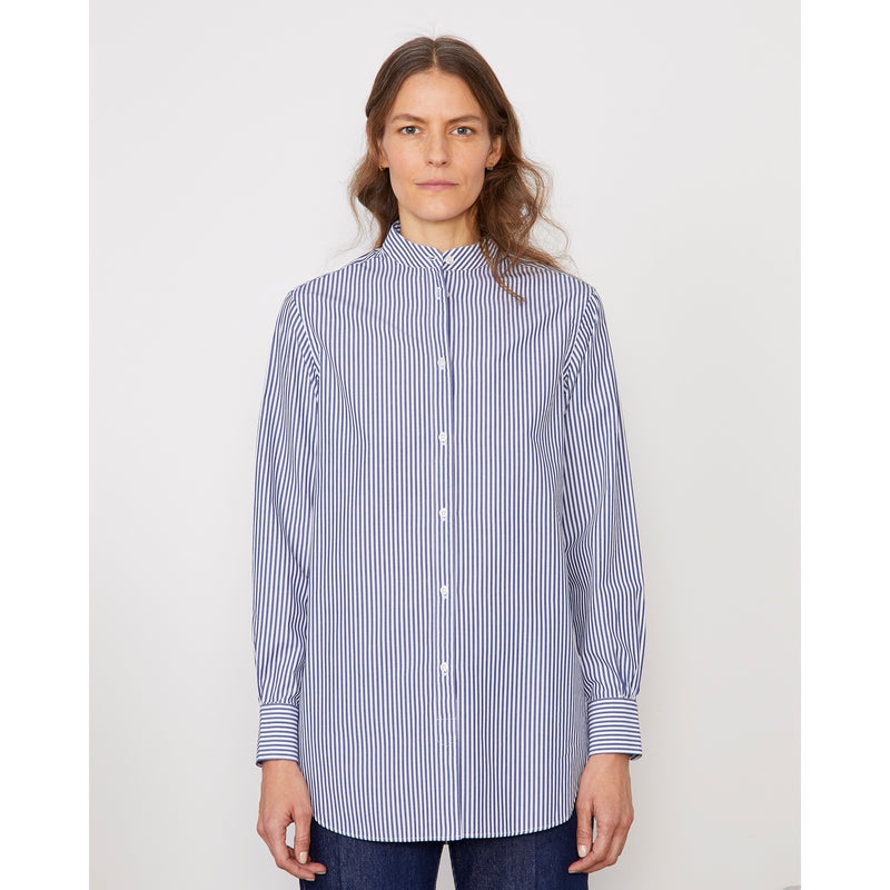 Camisa Amelia - Blanca/Azul - Mujer