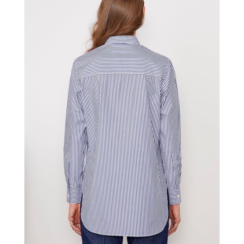 Camisa Amelia - Blanca/Azul - Mujer