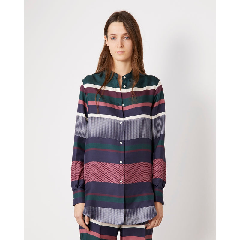 Chemise Amel - Navy/Green/Ecru/Pink - Femme