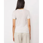 Tee Shirt Lara Tee Gmt Dye Silk Jersey - Stone
