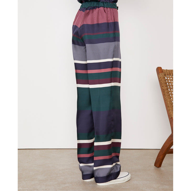 Miranda pants - Navy/Green/Ecru/Pink - Woman