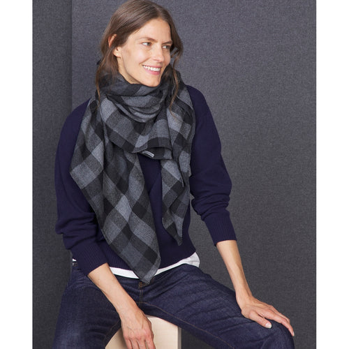 Scarf Carré - Grey/Black - Mixed