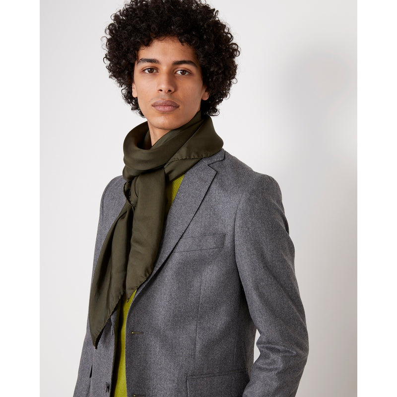 Grand Foulard Carré - Olive - Mixte