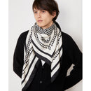 Foulard En Soie - White/Black - Mixte