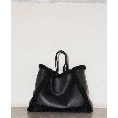 Cabas Shearling - Black - Mixte