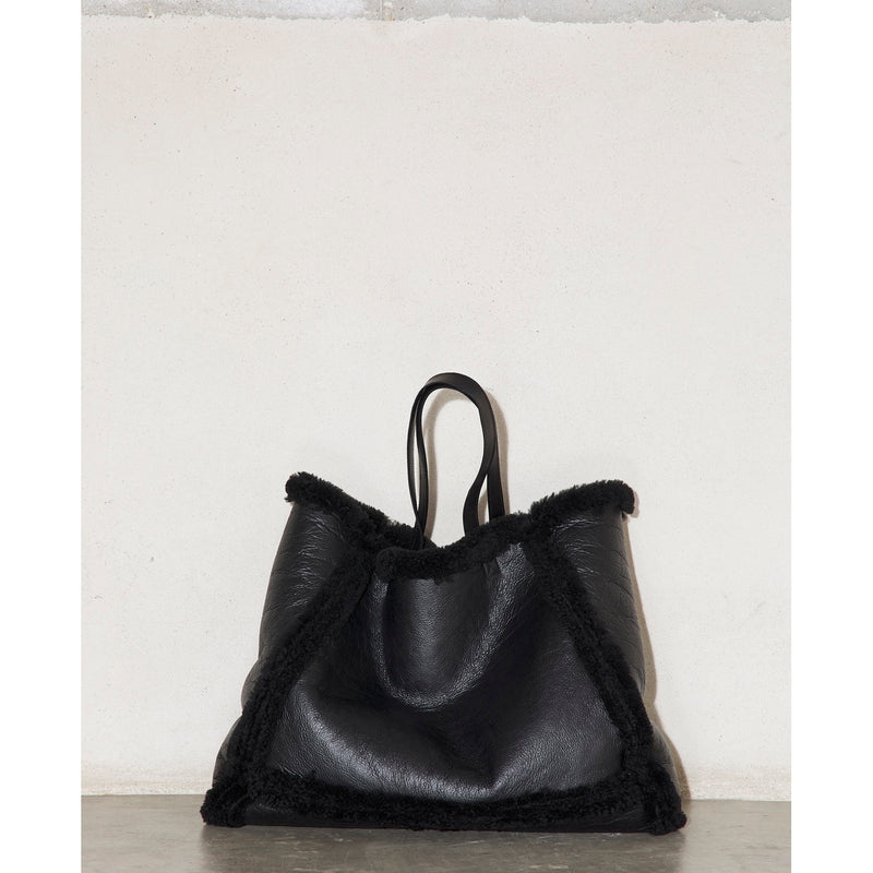 Cabas Shearling - Black - Mixte