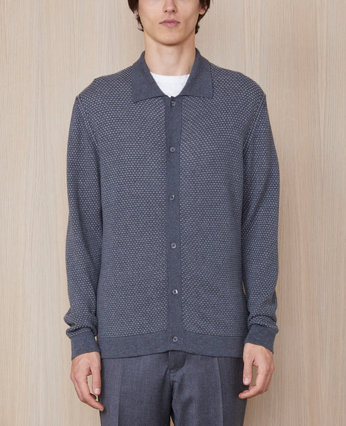 Pulls Kylan Polo Itl Cotton Tencel - Lightgrey/Midgrey