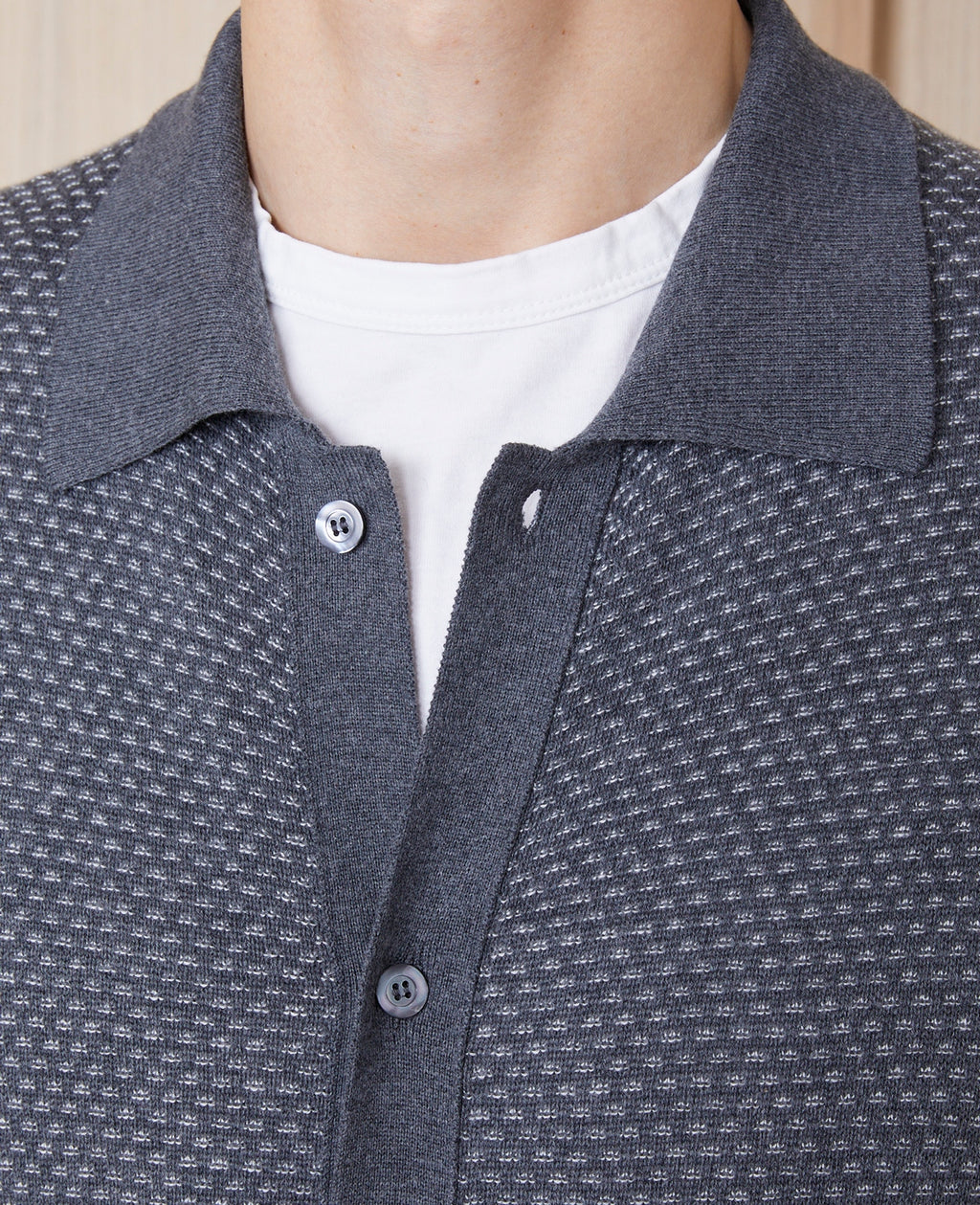 Pulls Kylan Polo Itl Cotton Tencel - Lightgrey/Midgrey