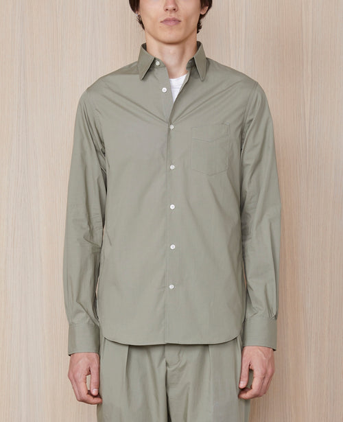 Chemise Benoit Piece Dye Org Co Poplin - Olive