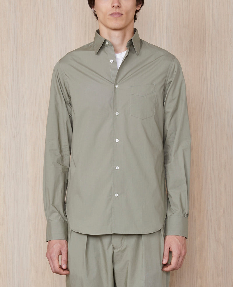 Chemise Benoit Piece Dye Org Co Poplin - Olive