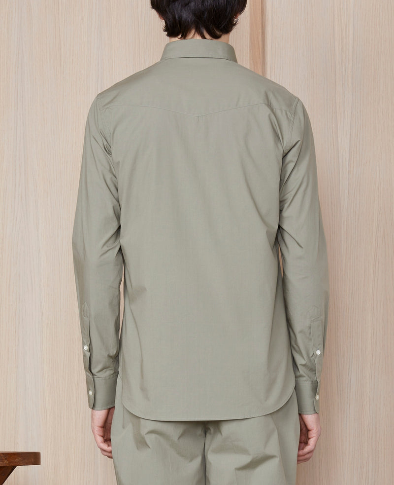 Chemise Benoit Piece Dye Org Co Poplin - Olive