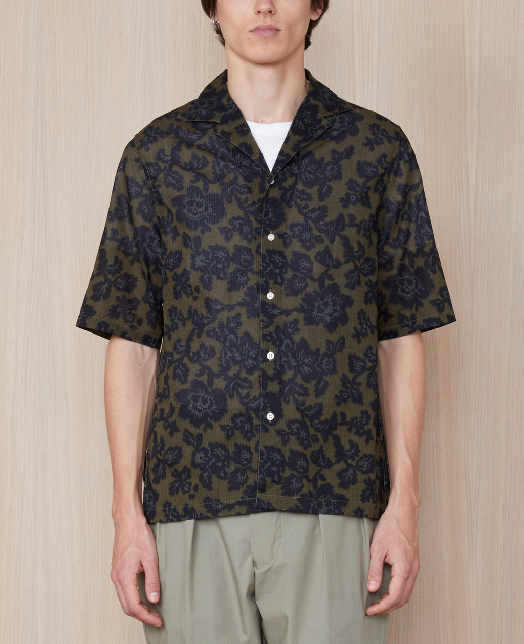 Chemise Erenss Jap Lighco Txtur Prnt - Olive/Green/Black