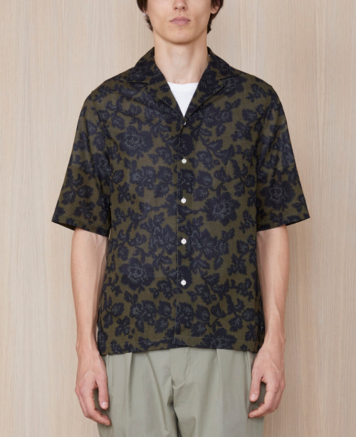 Chemise Erenss Jap Lighco Txtur Prnt - Olive/Green/Black