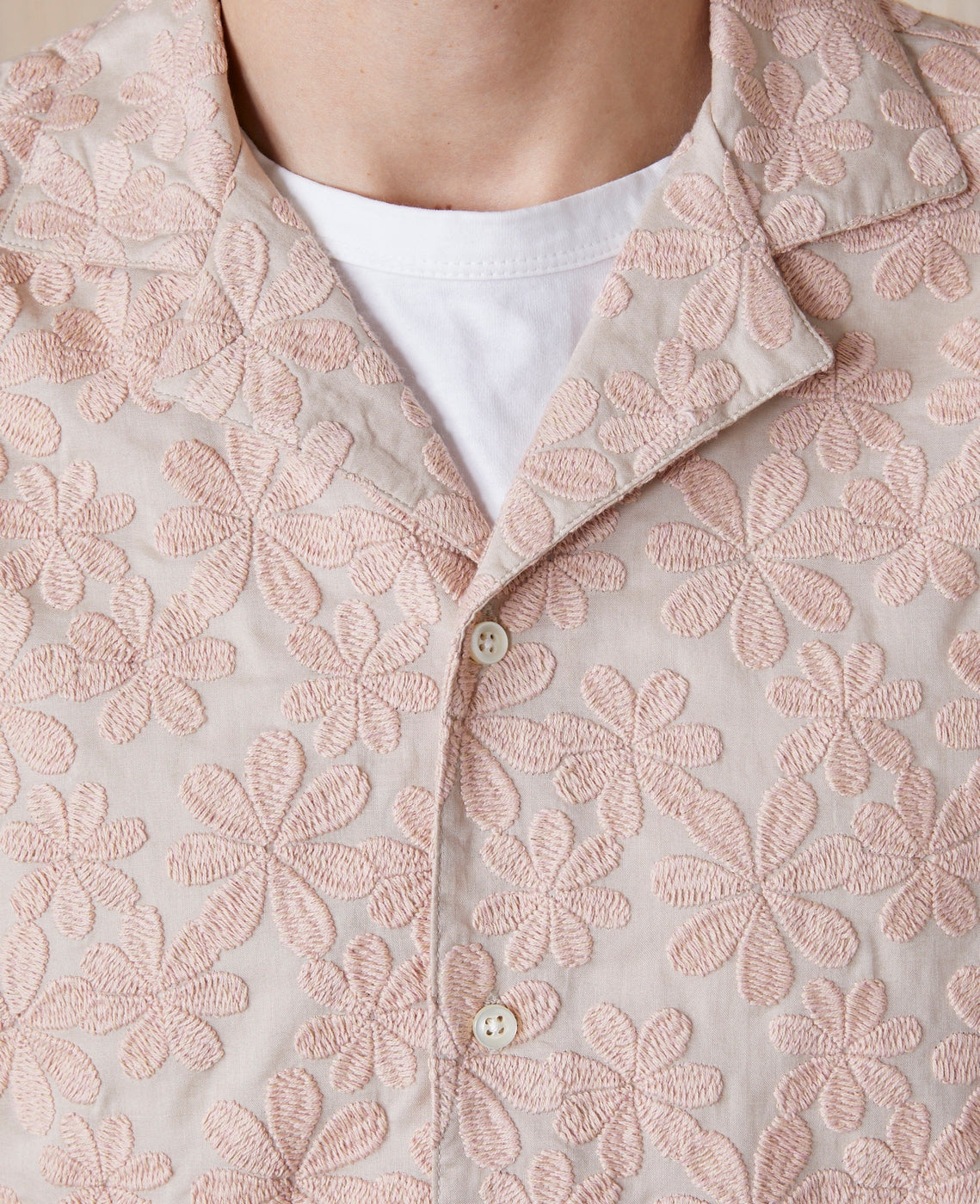 Camisa Eren SS - Rosa/Beige - Hombre