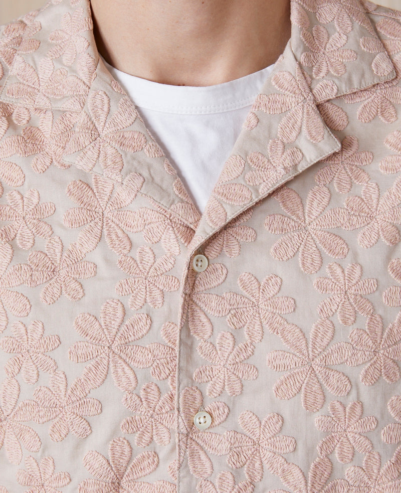 Camisa Eren SS - Rosa/Beige - Hombre