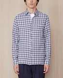Chemise Alex Check Cotton Seersucker - Darkgrey/White