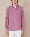 Chemise Lipp Gmt Dye Cly Contr Stit - Fadedburgundy