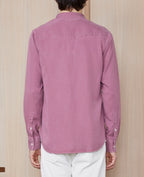 Chemise Lipp Gmt Dye Cly Contr Stit - Fadedburgundy