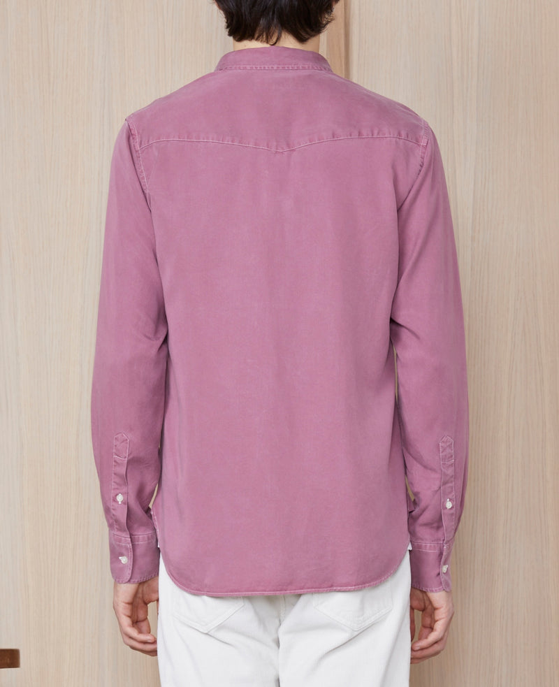 Chemise Lipp Gmt Dye Cly Contr Stit - Fadedburgundy