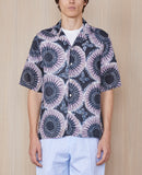 Chemise Eren Ss Cot Ethnic Print - Dknavy/Blue/Plumwine