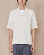 Chemise Eren Ss Ecru Co Seersucker - Ecru