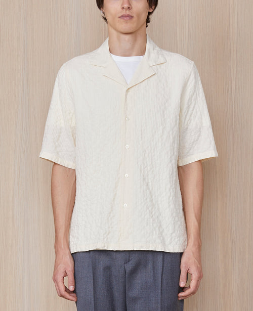 Chemise Eren Ss Ecru Co Seersucker - Ecru