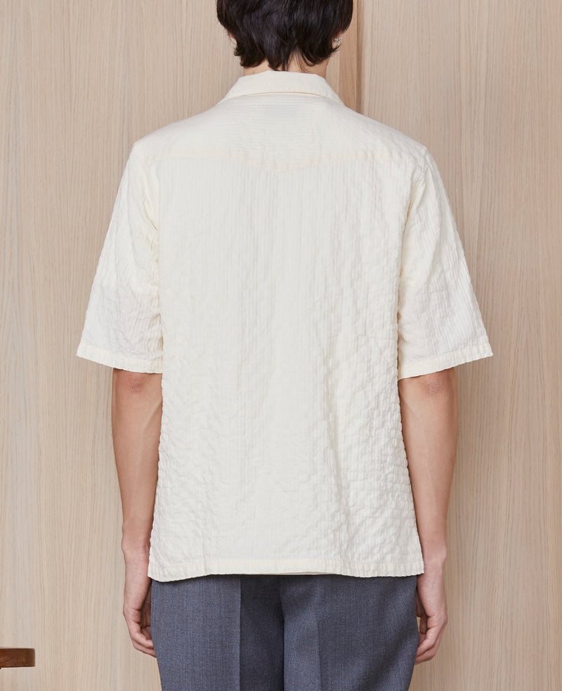 Chemise Eren Ss Ecru Co Seersucker - Ecru