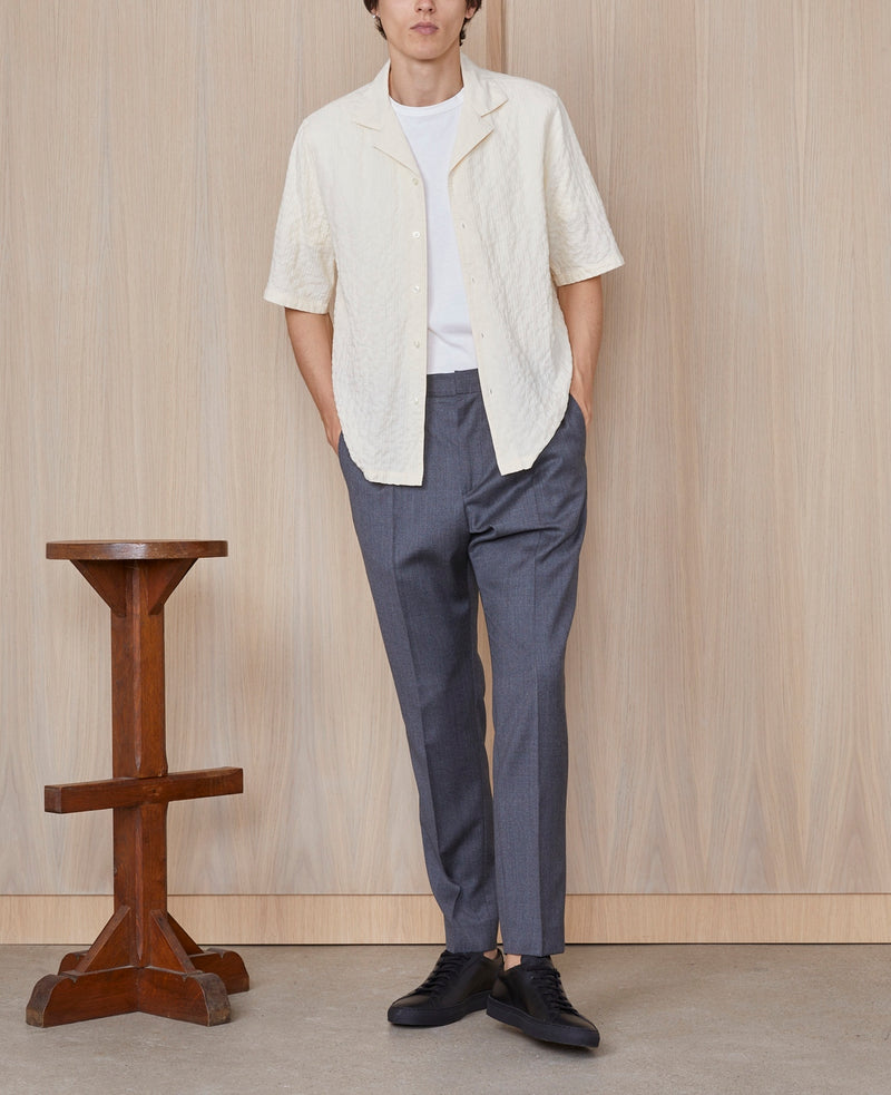 Chemise Eren Ss Ecru Co Seersucker - Ecru