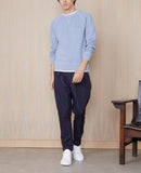 Sweat Chris Pigment Dye Cotton Flee - Stormblue