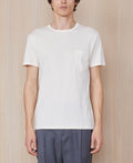 Tee Shirt Ss Tee Pkt Co Lin Ten Slub - Buttermilk