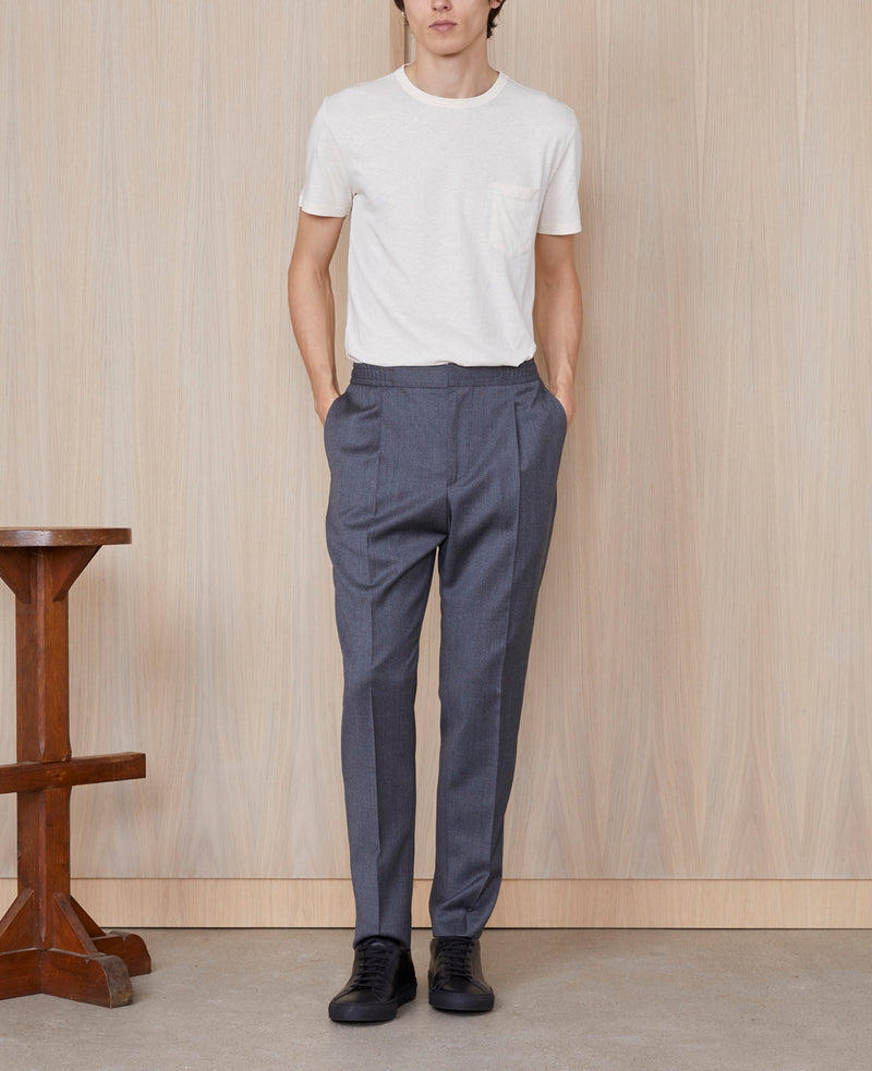Tee Shirt Ss Tee Pkt Co Lin Ten Slub - Buttermilk