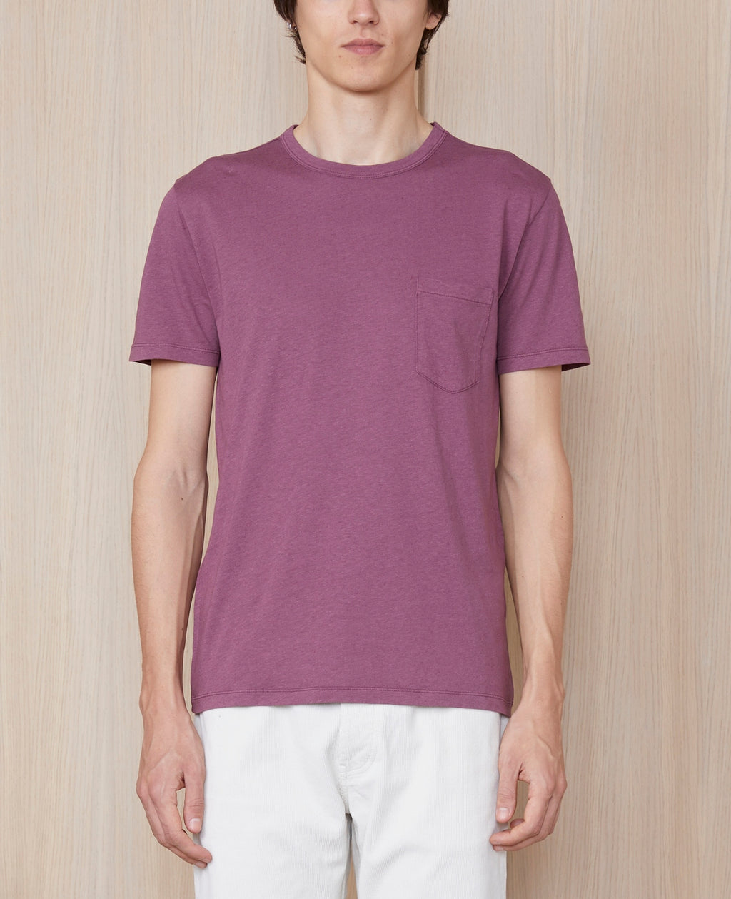 Camiseta SS Pkt - Plumwine - Hombre