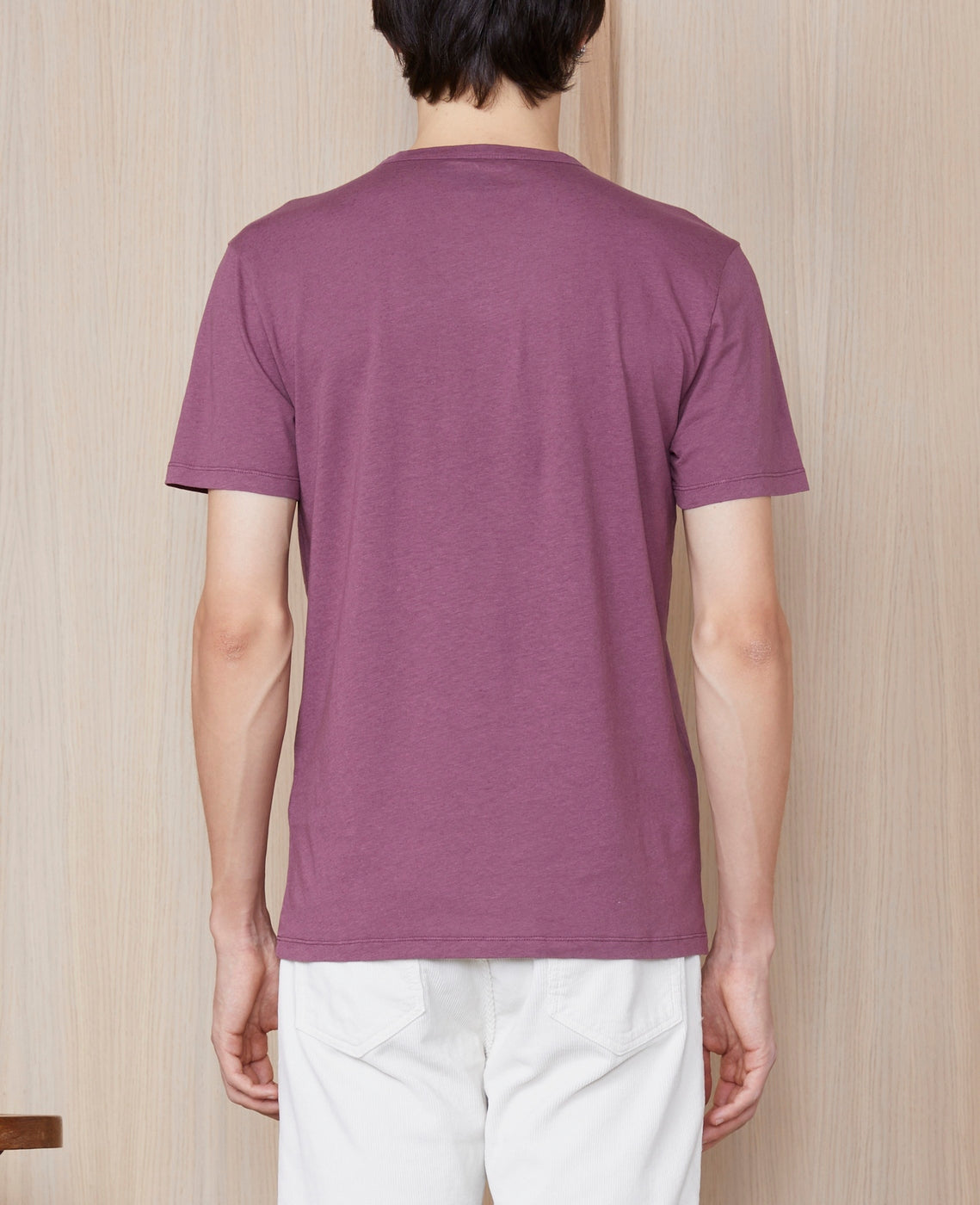 Camiseta SS Pkt - Plumwine - Hombre