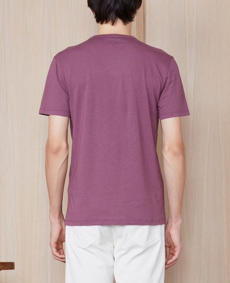 Camiseta SS Pkt - Plumwine - Hombre