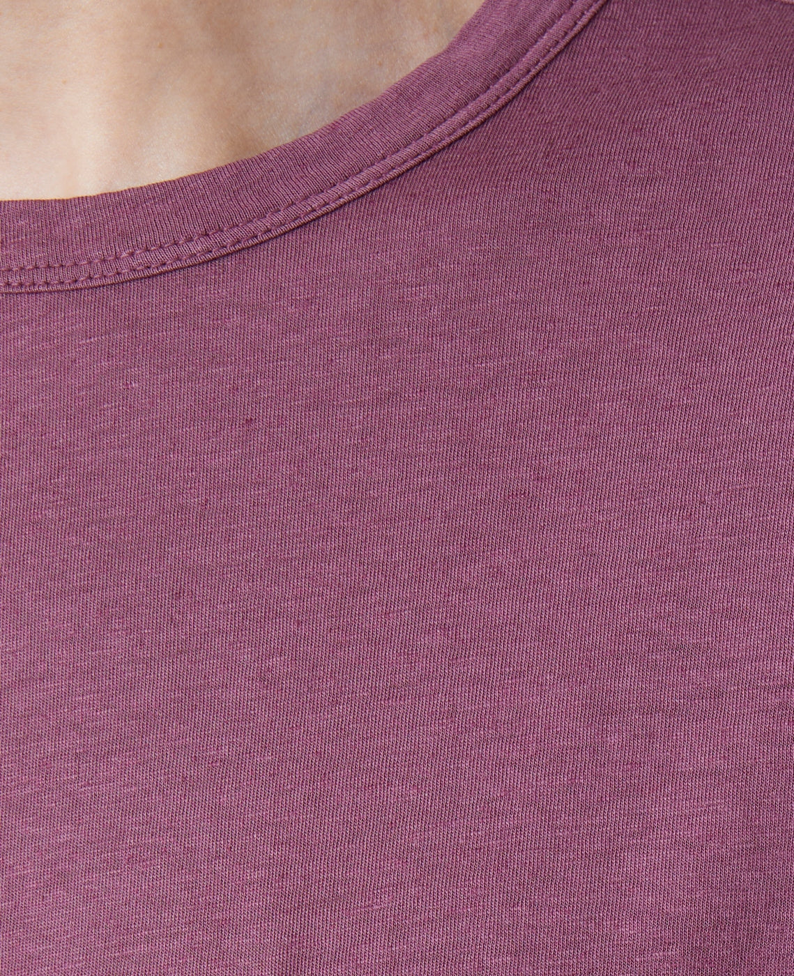 Camiseta SS Pkt - Plumwine - Hombre