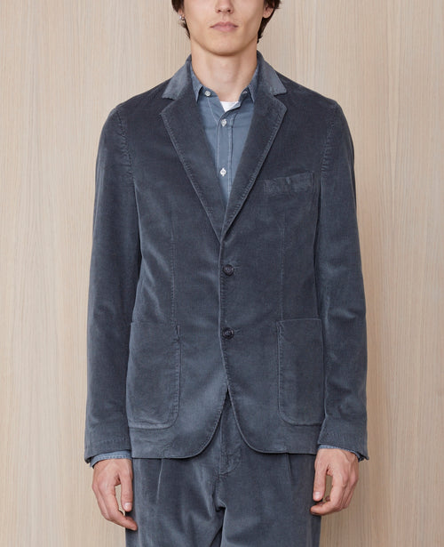 Tlg Veste 375 Jkt Gmtdye Itl Co Md Cord - Charcoal