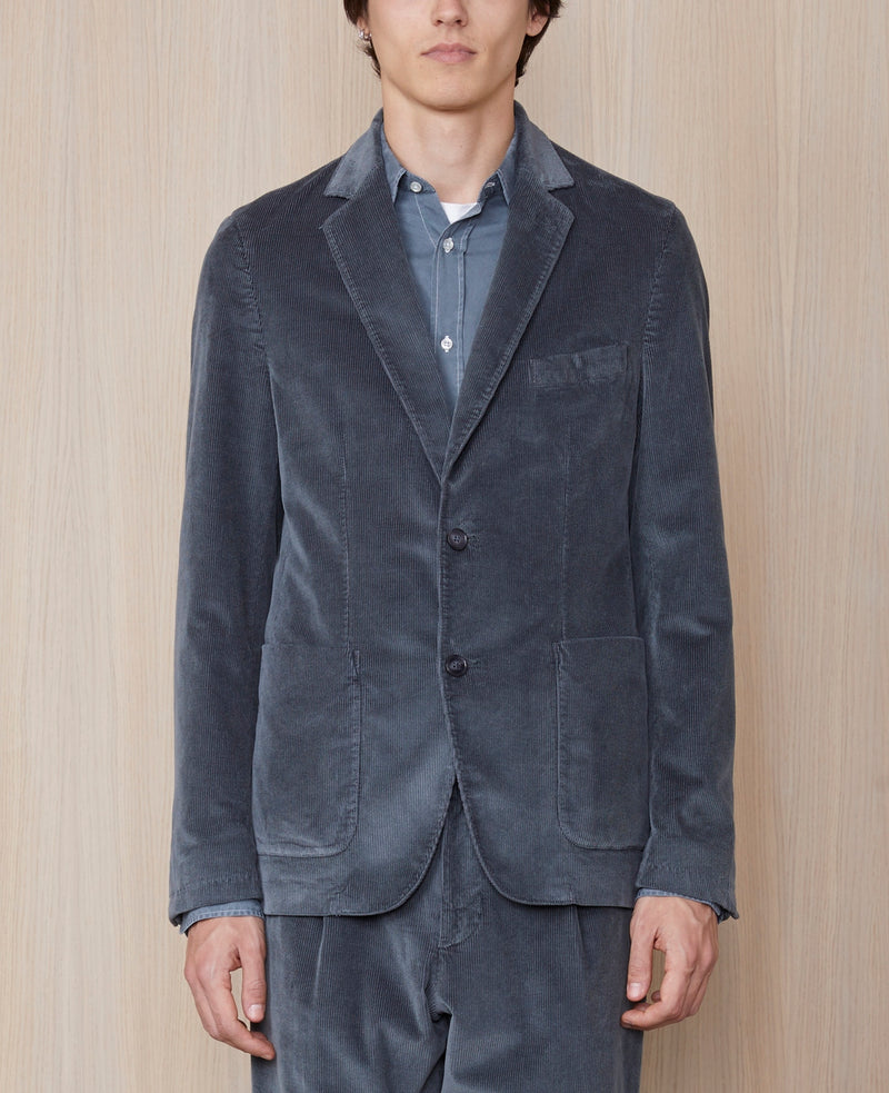 Tlg Veste 375 Jkt Gmtdye Itl Co Md Cord - Charcoal