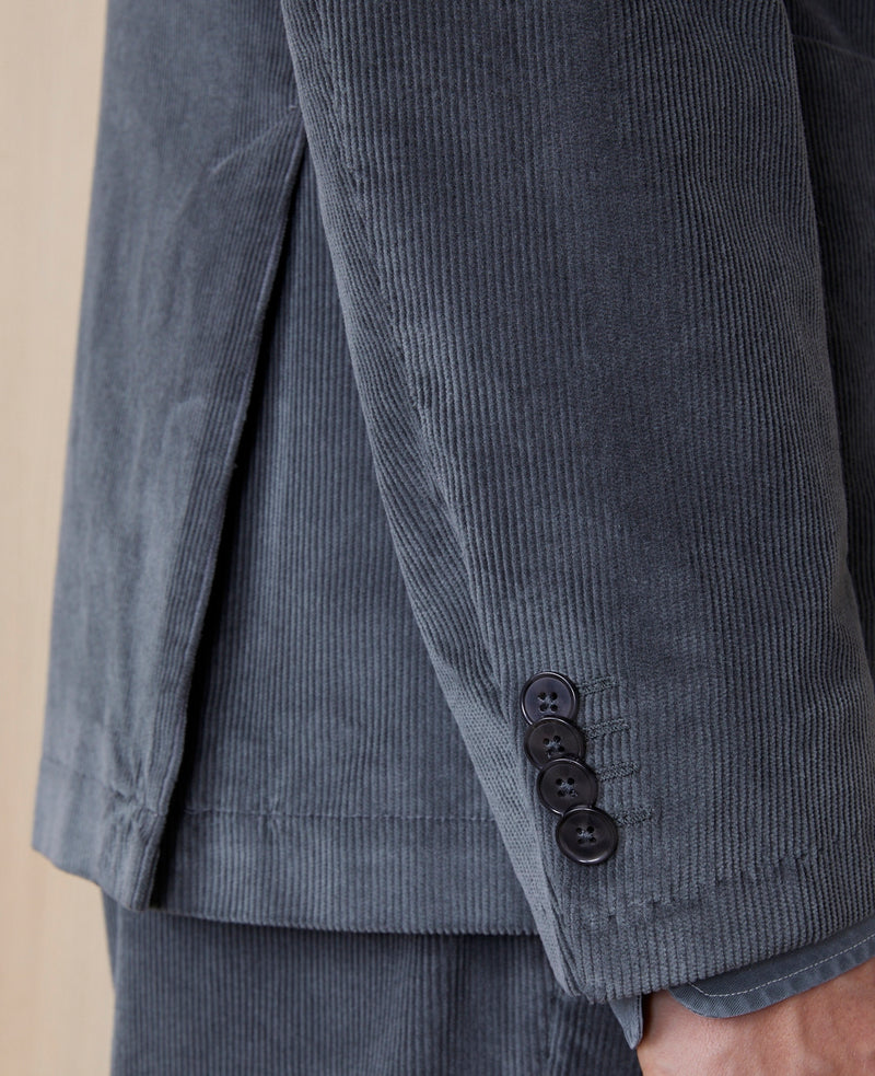Tlg Veste 375 Jkt Gmtdye Itl Co Md Cord - Charcoal